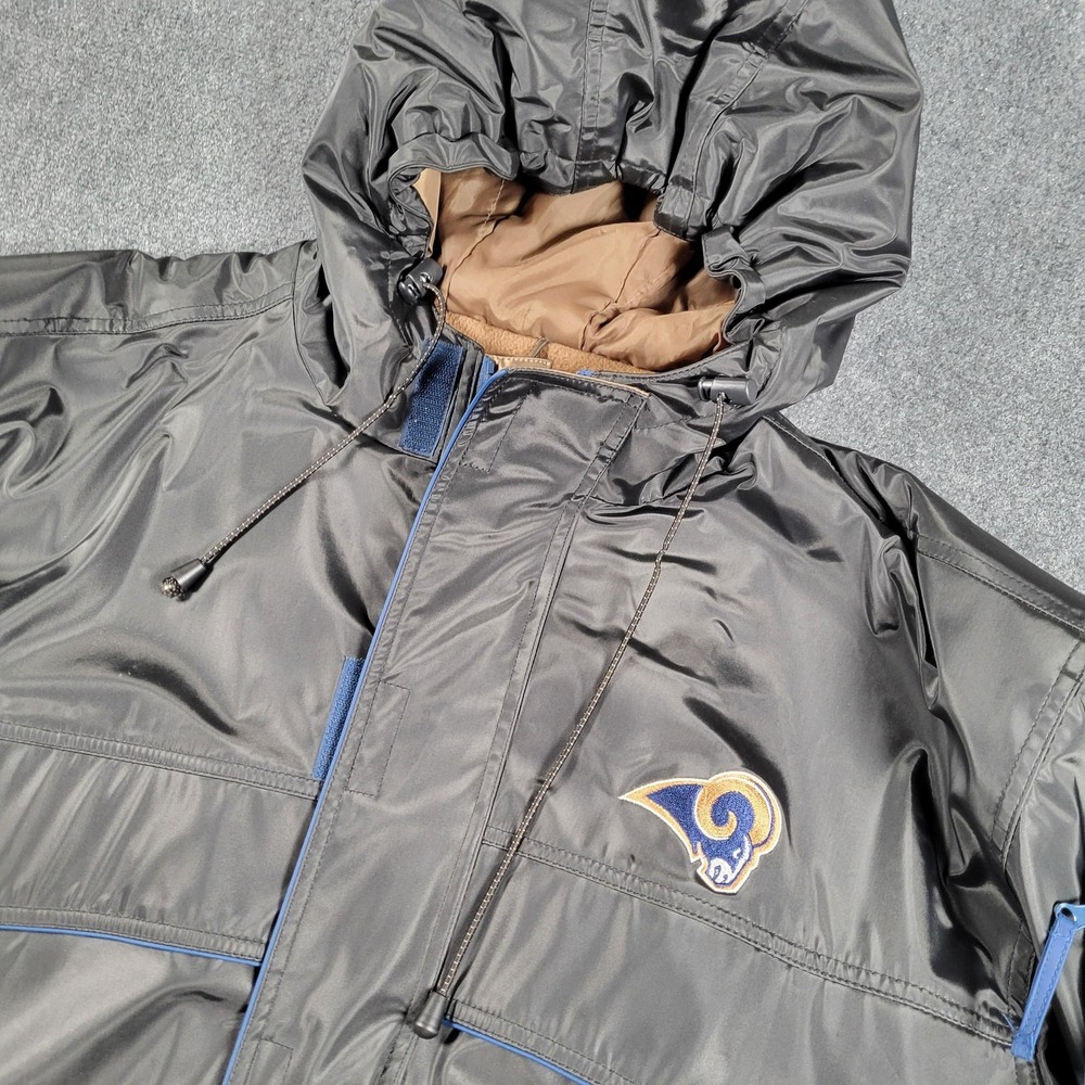 Vintage St. Louis Rams Jacket Mens‎ 2XL NFL Football Fleece Lined Game Day 90s - Picture 2 of 16